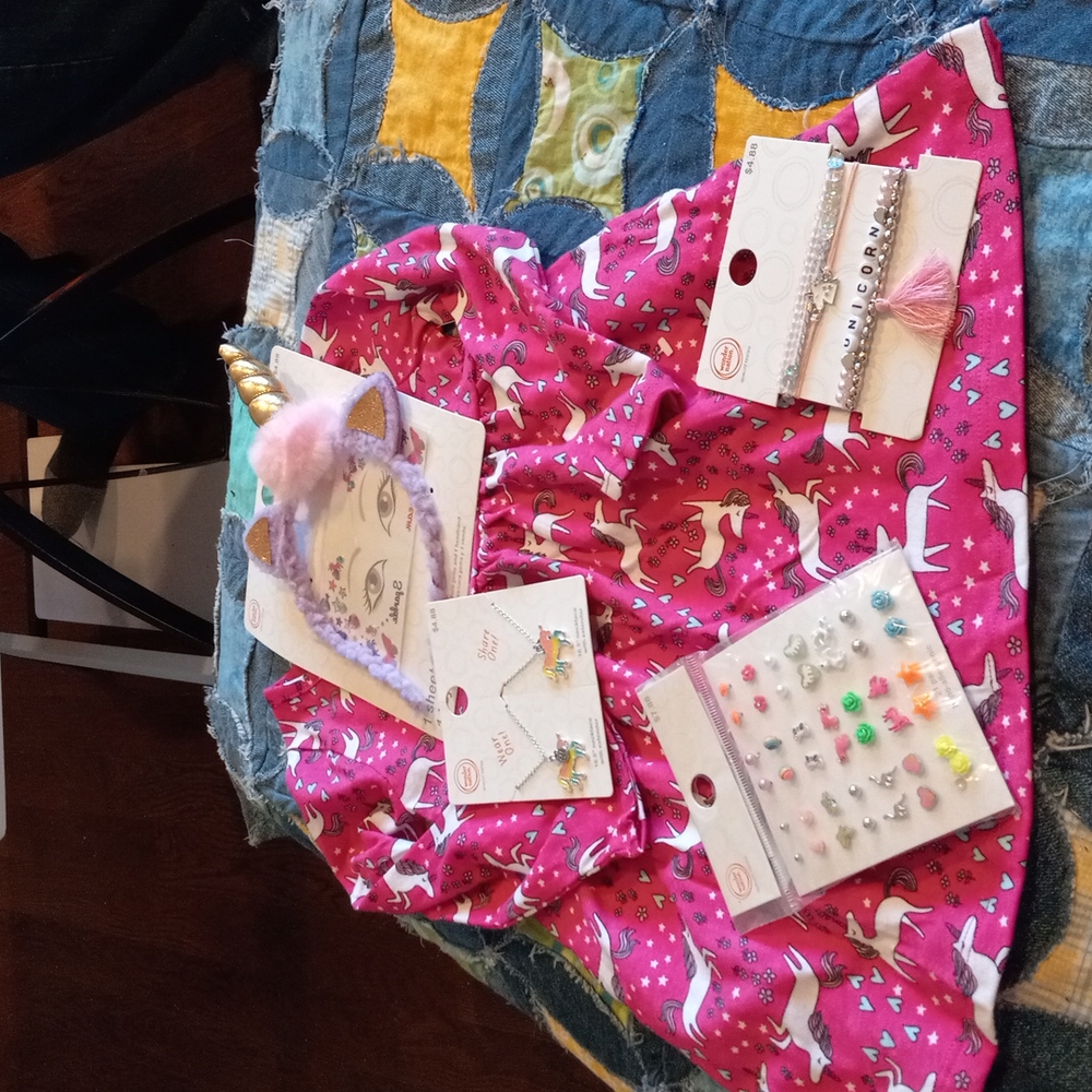 Unicorn bundle dress and accessories